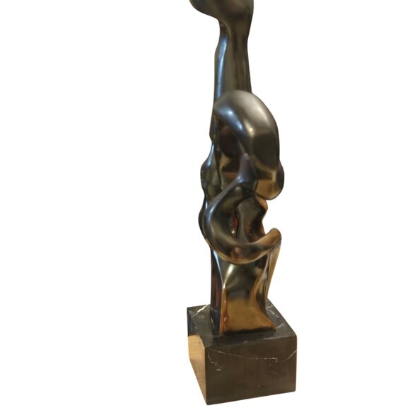 Abstract Modern Kiss Sculpture 15 inch AS IS Couple Love Home Decor - Picture 6 of 16